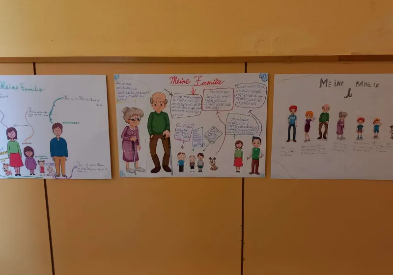 Němčina v 7. třídě – projekt Meine Familie