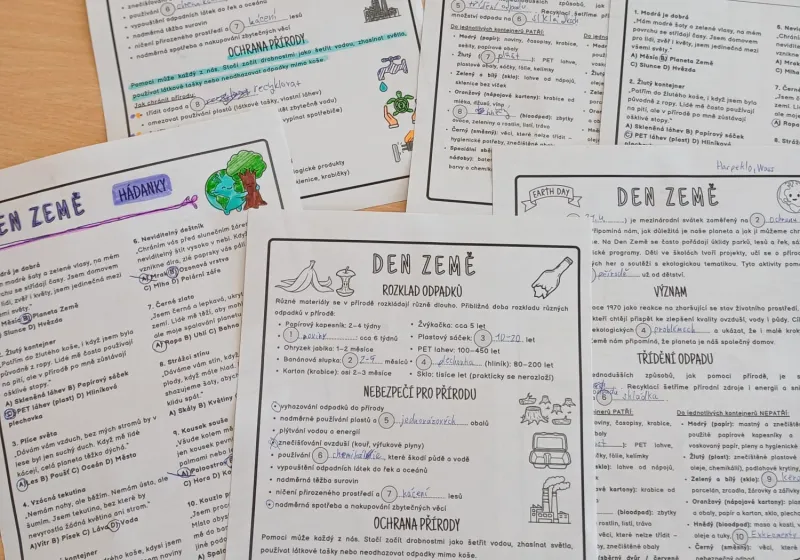 Projekt Den Země v hodinách českého jazyka