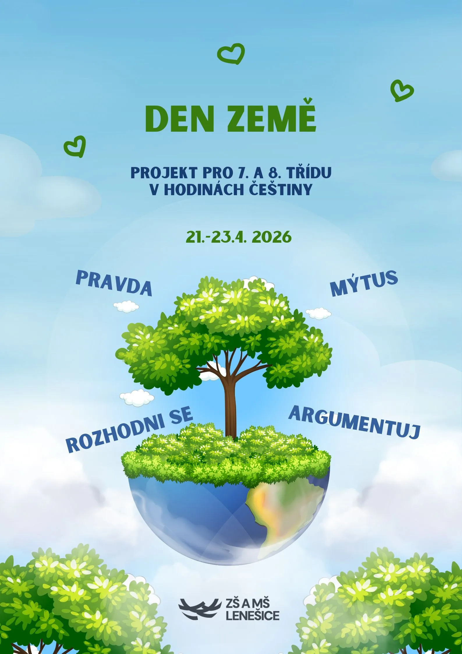 Den Země - projektový týden v ČJ7 a ČJ8